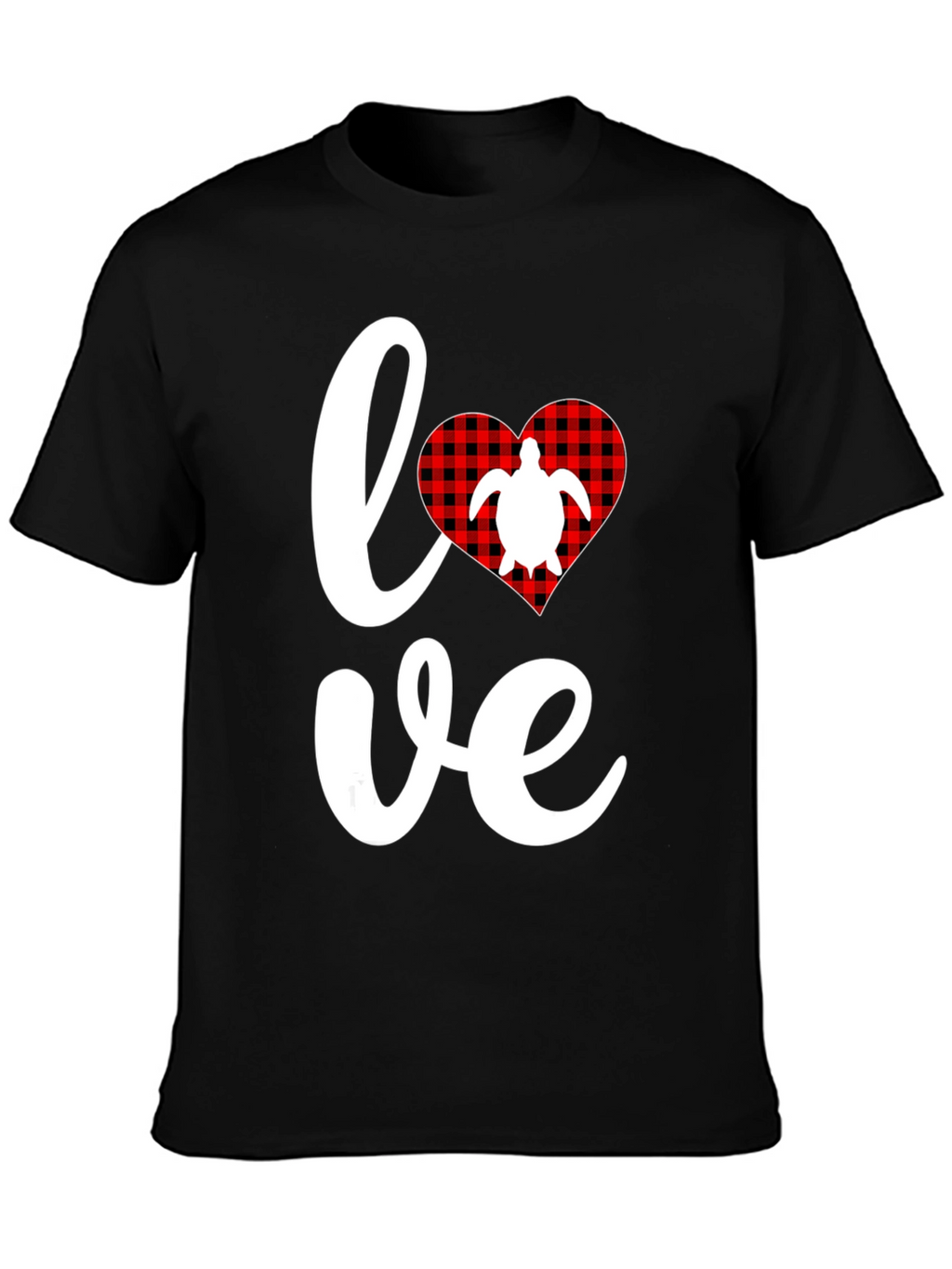 Love Turtle Black Graphic Tee