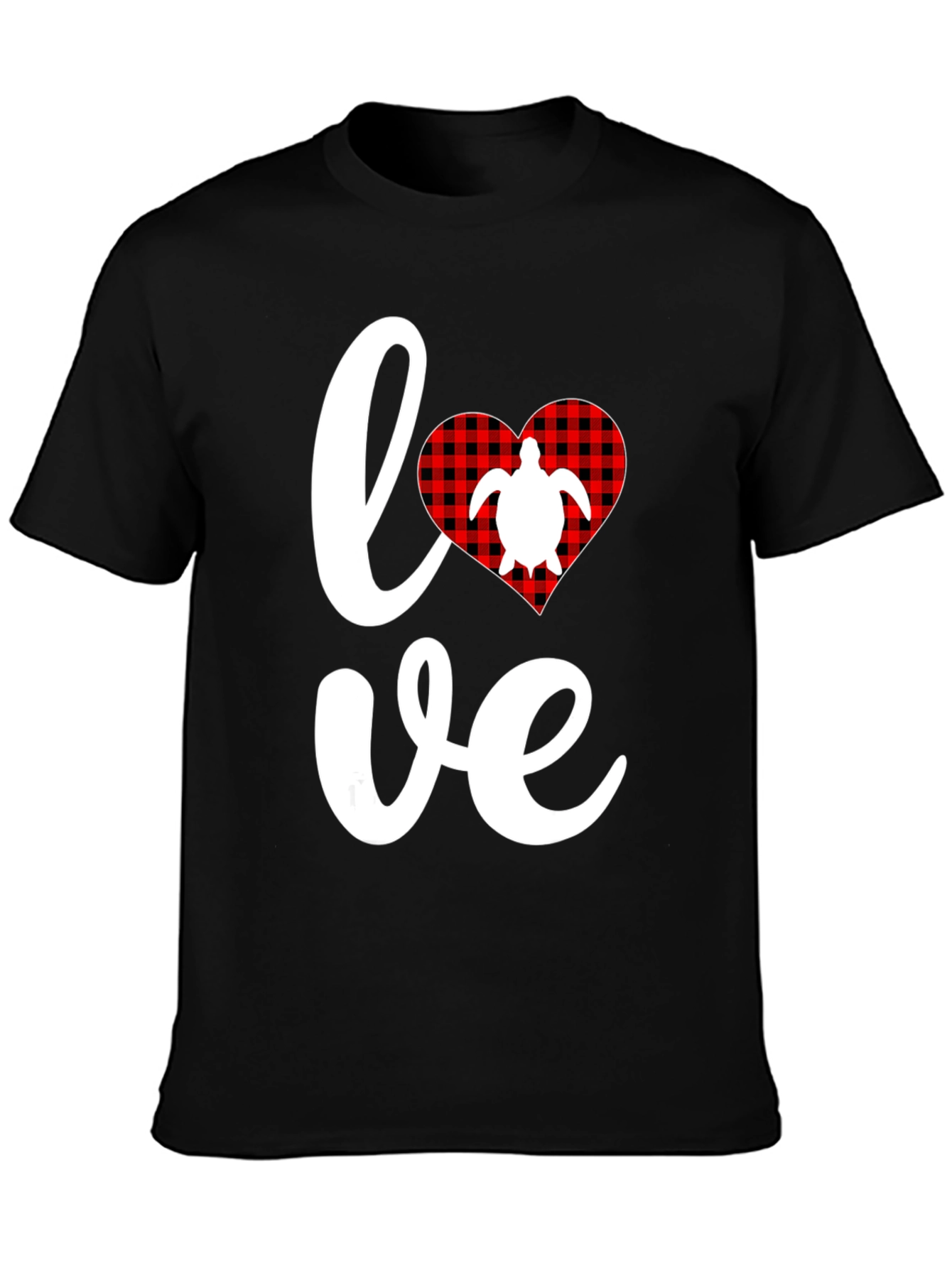 Love Turtle Black Graphic Tee