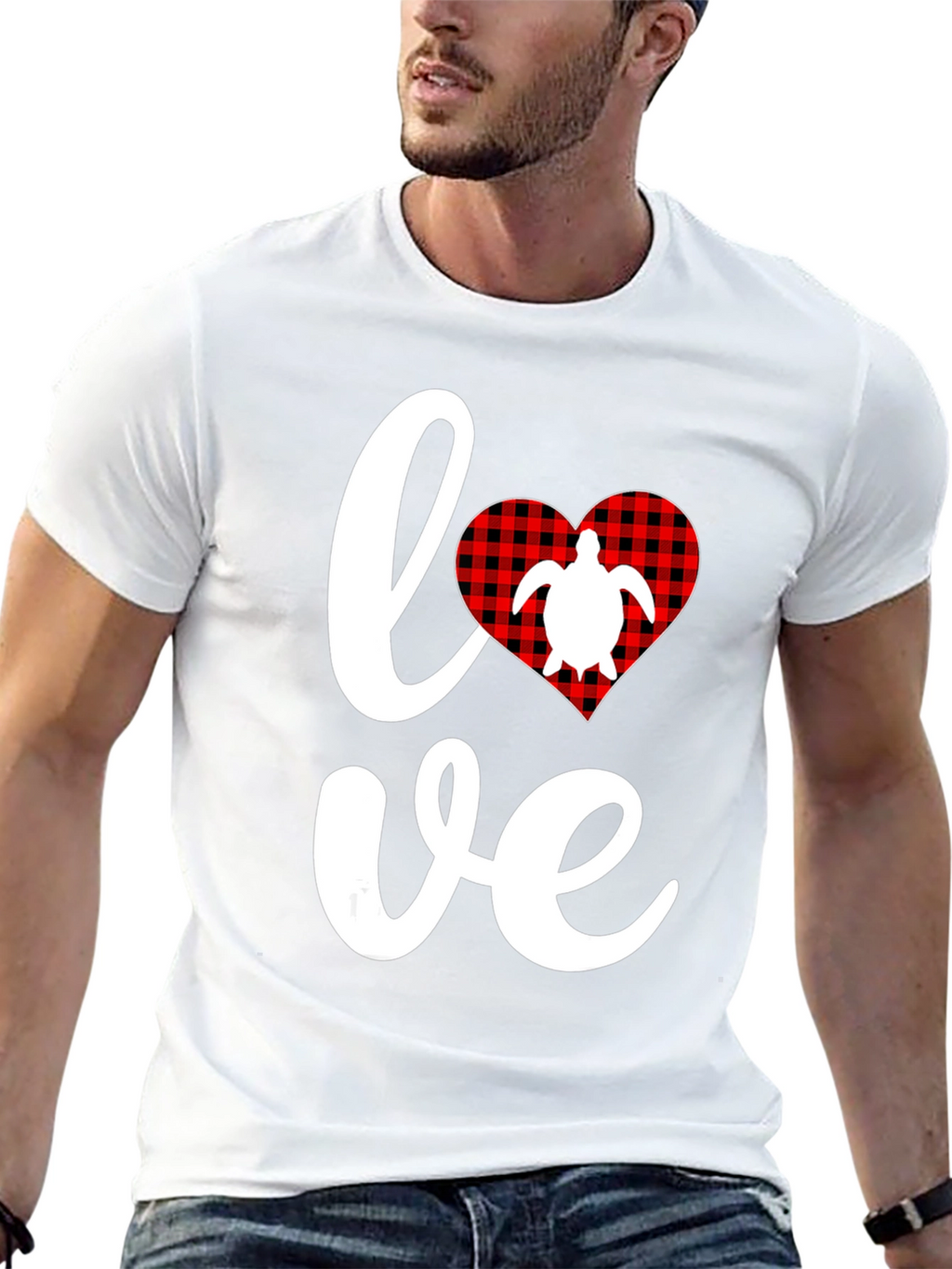 Love Turtle Black Graphic Tee