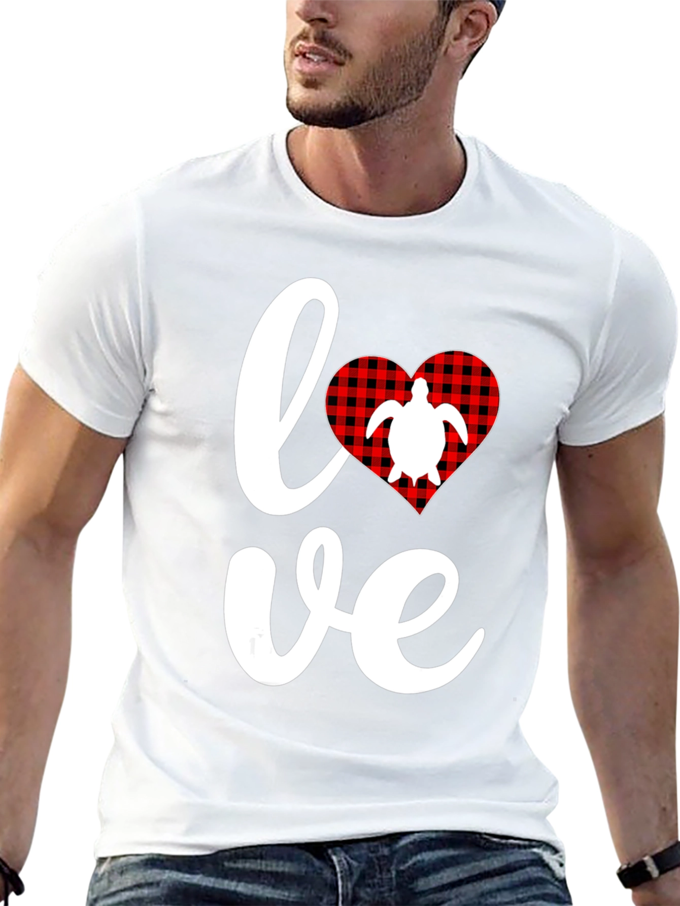 Love Turtle Black Graphic Tee