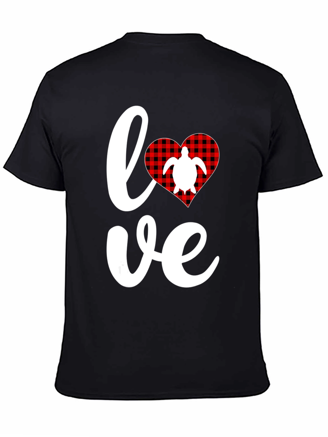 Love Turtle Black Graphic Tee