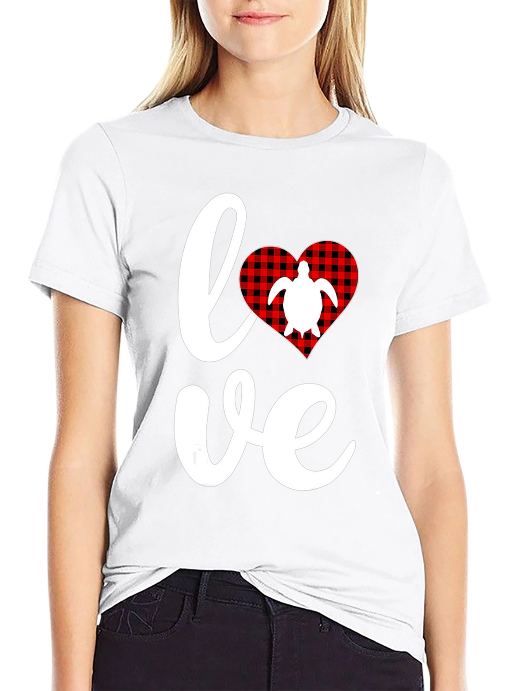 Love Turtle Black Graphic Tee