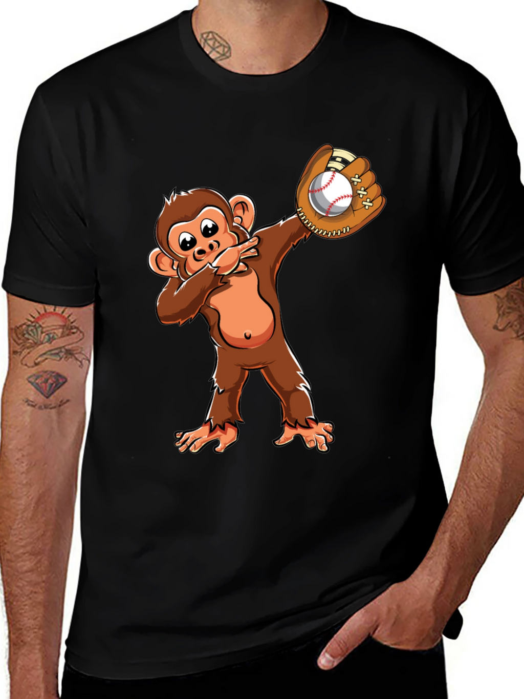 Monkey Baseball Dab T-Shirt