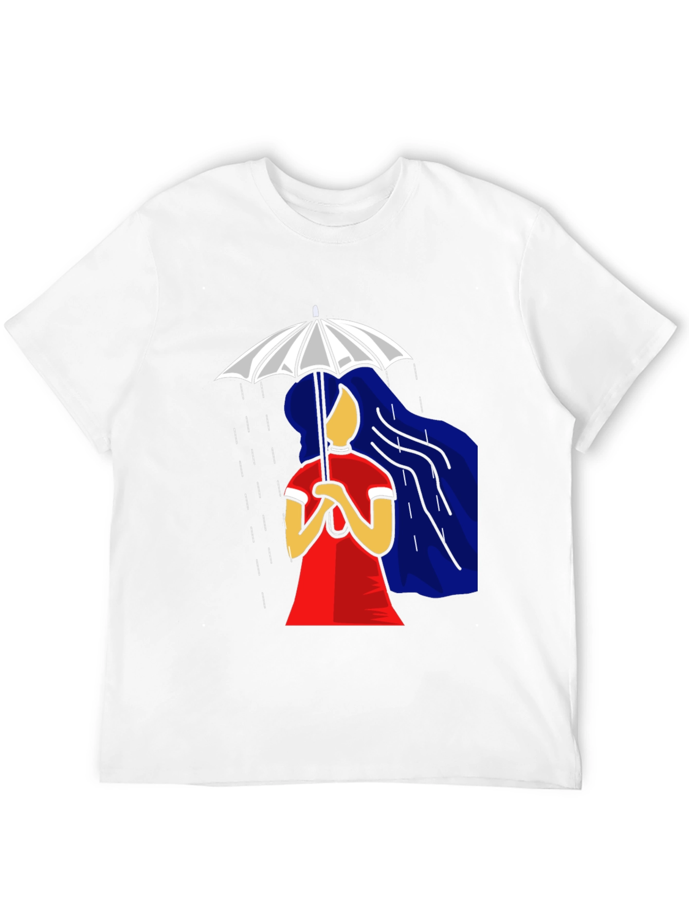 Stylish Rain Illustration Graphic Tee