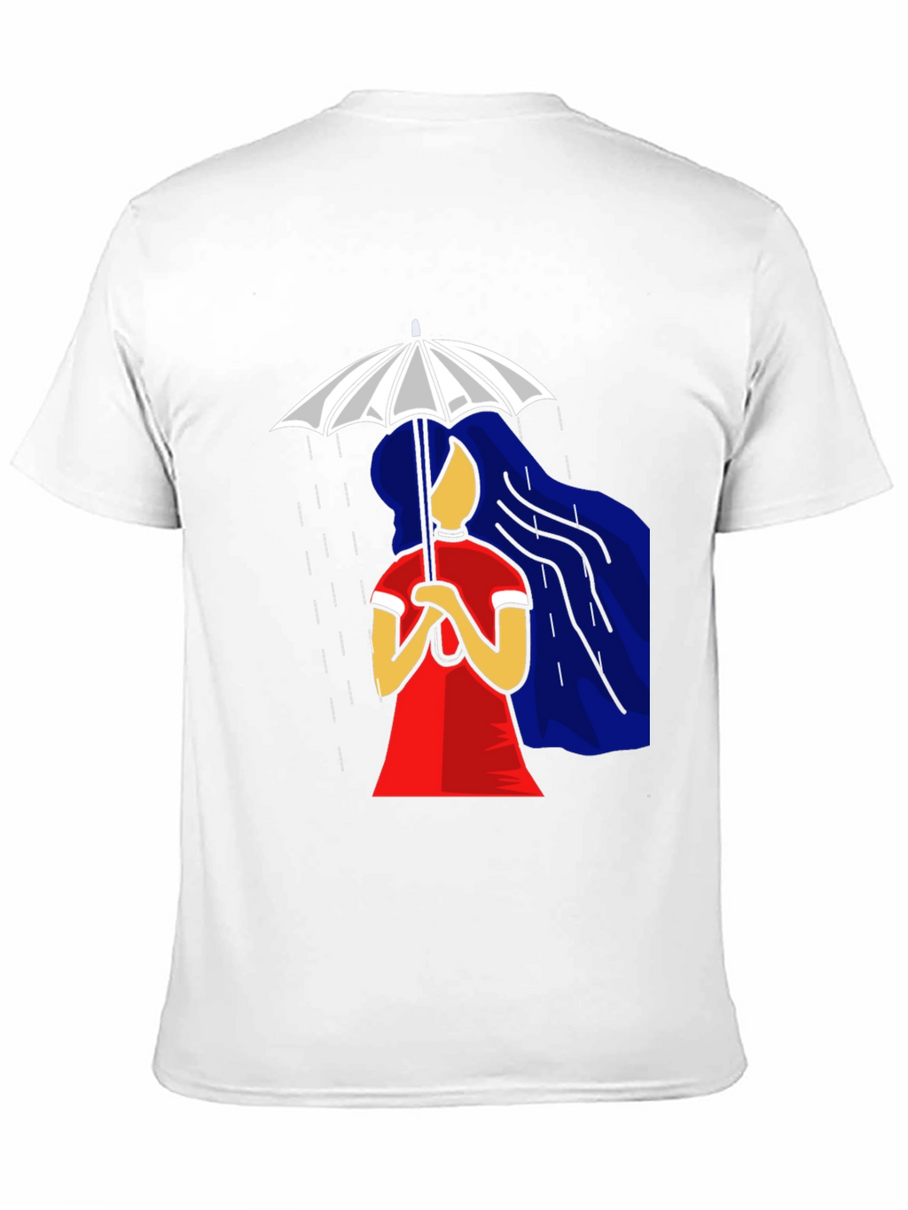 Stylish Rain Illustration Graphic Tee