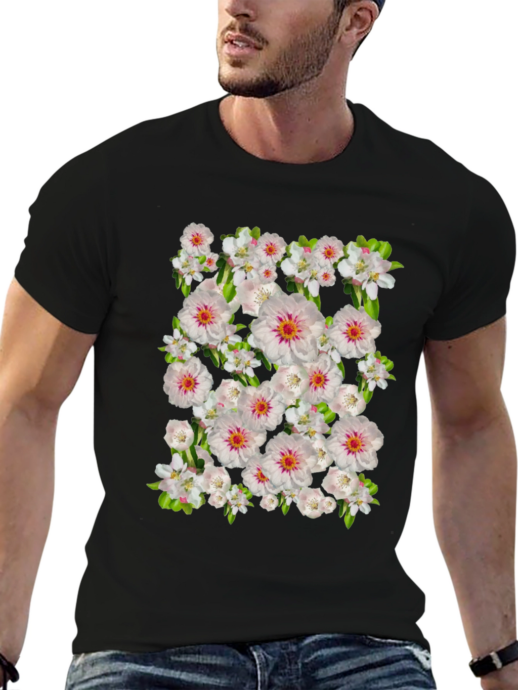Floral Print Crew Neck T-Shirt