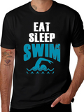 Eat Sleep Swim T-Shirt - Swimmer Graphic Tee