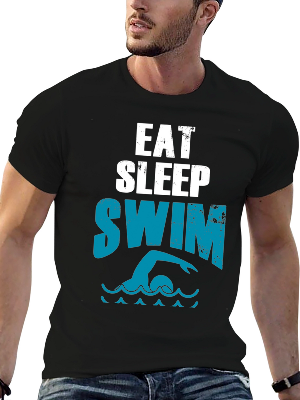 Eat Sleep Swim T-Shirt - Swimmer Graphic Tee