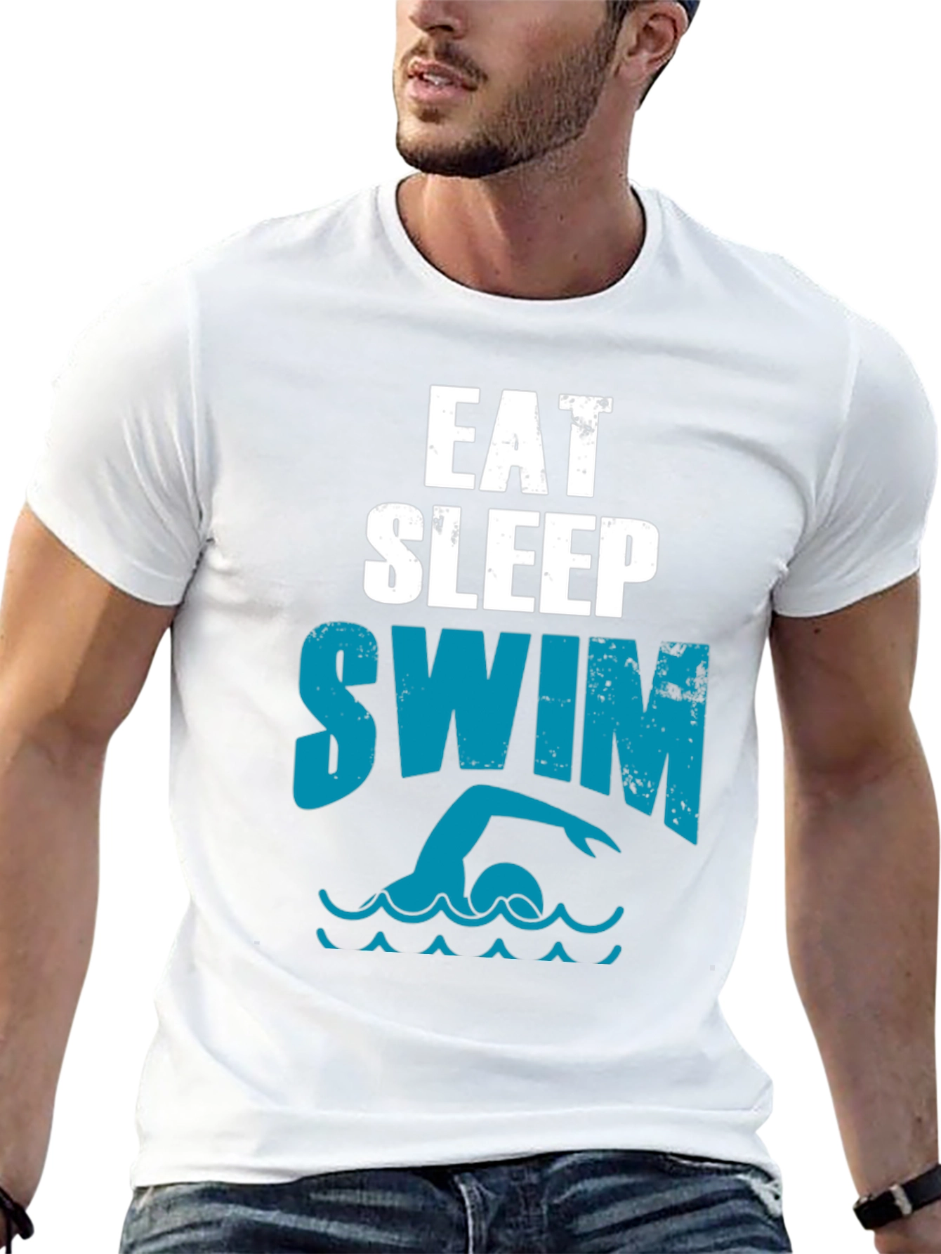 Eat Sleep Swim T-Shirt - Swimmer Graphic Tee