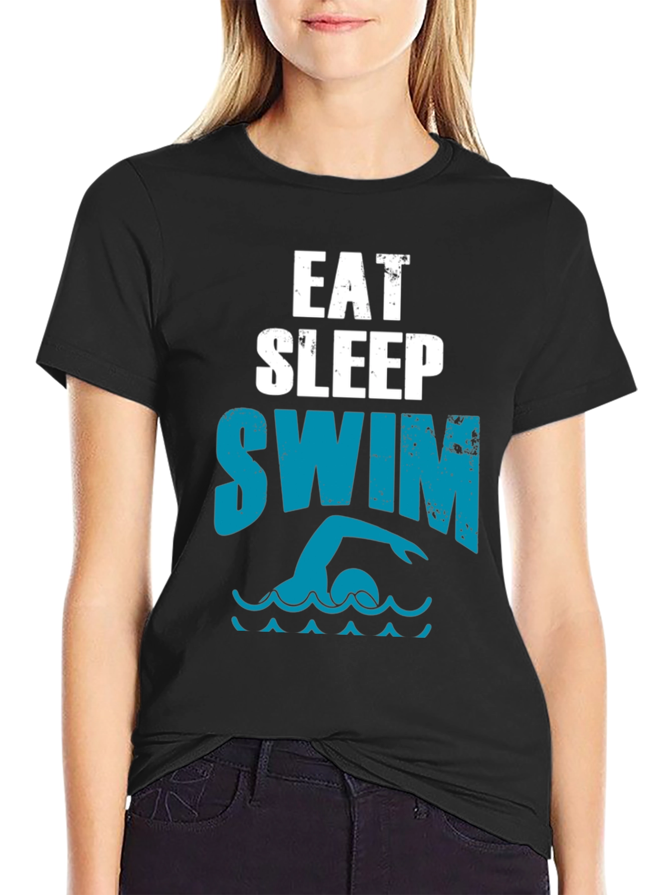 Eat Sleep Swim T-Shirt - Swimmer Graphic Tee