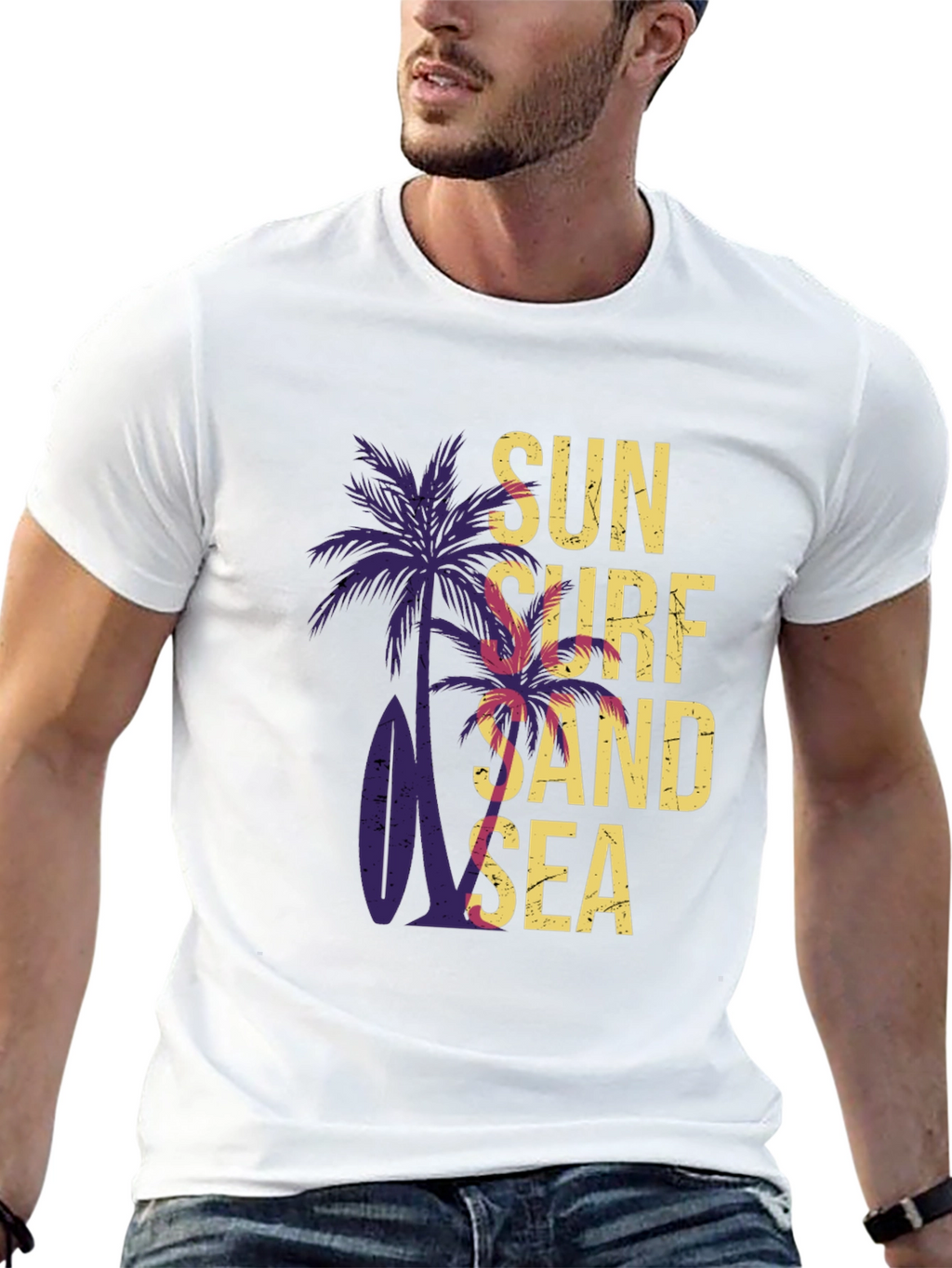 Sun Surf Sand Sea Graphic T-Shirt