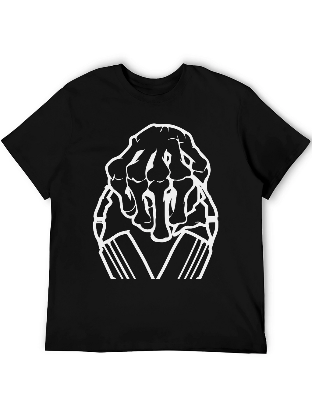 Skeleton Hand Graphic Tee - Cool Black T-Shirt