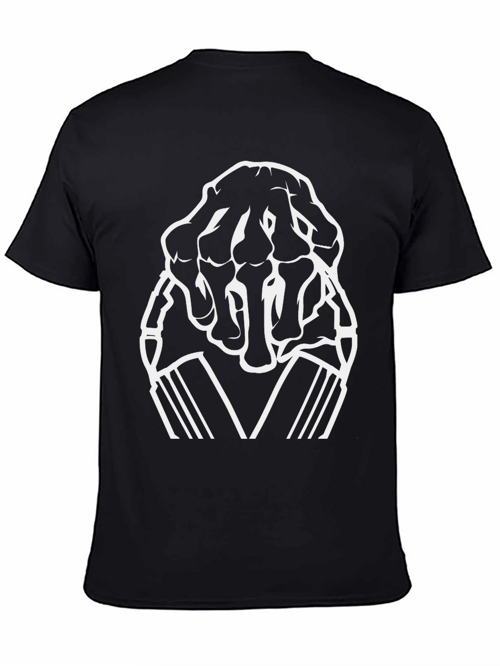 Skeleton Hand Graphic Tee - Cool Black T-Shirt