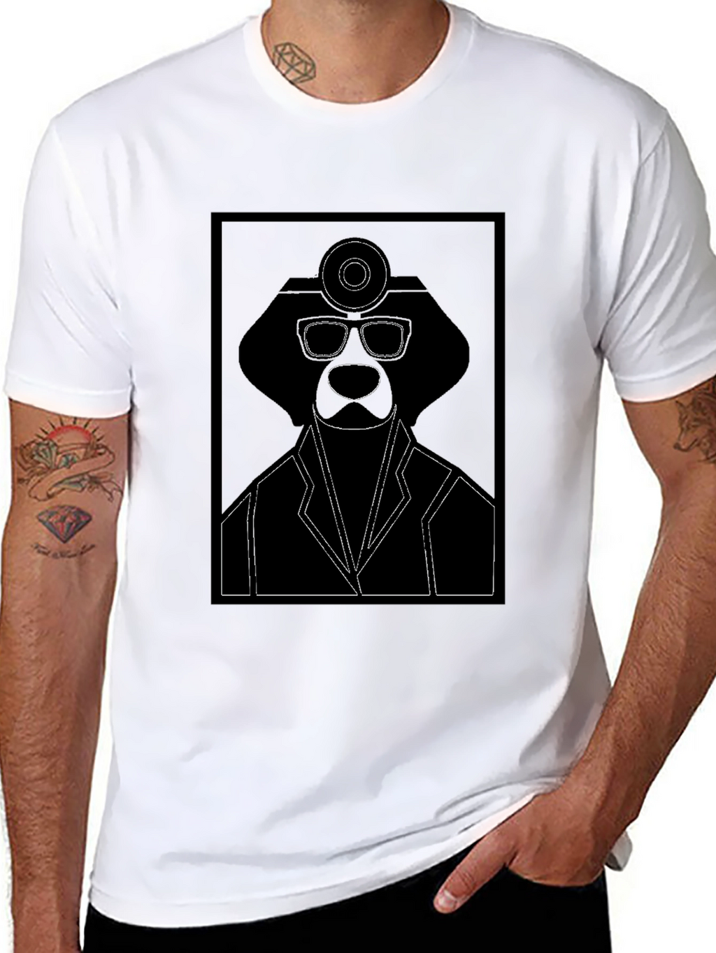 Doctor Dog Graphic Tee - Black