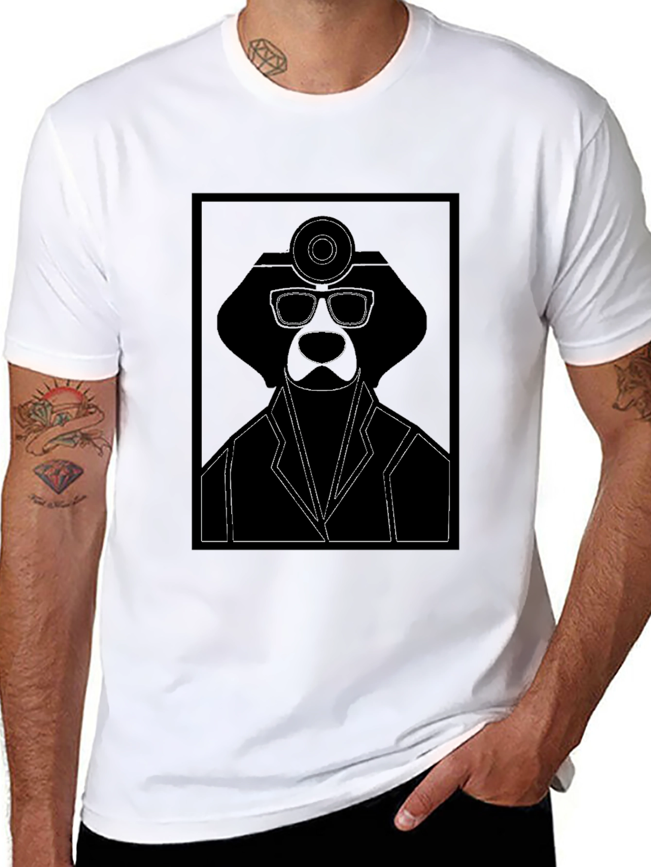 Doctor Dog Graphic Tee - Black