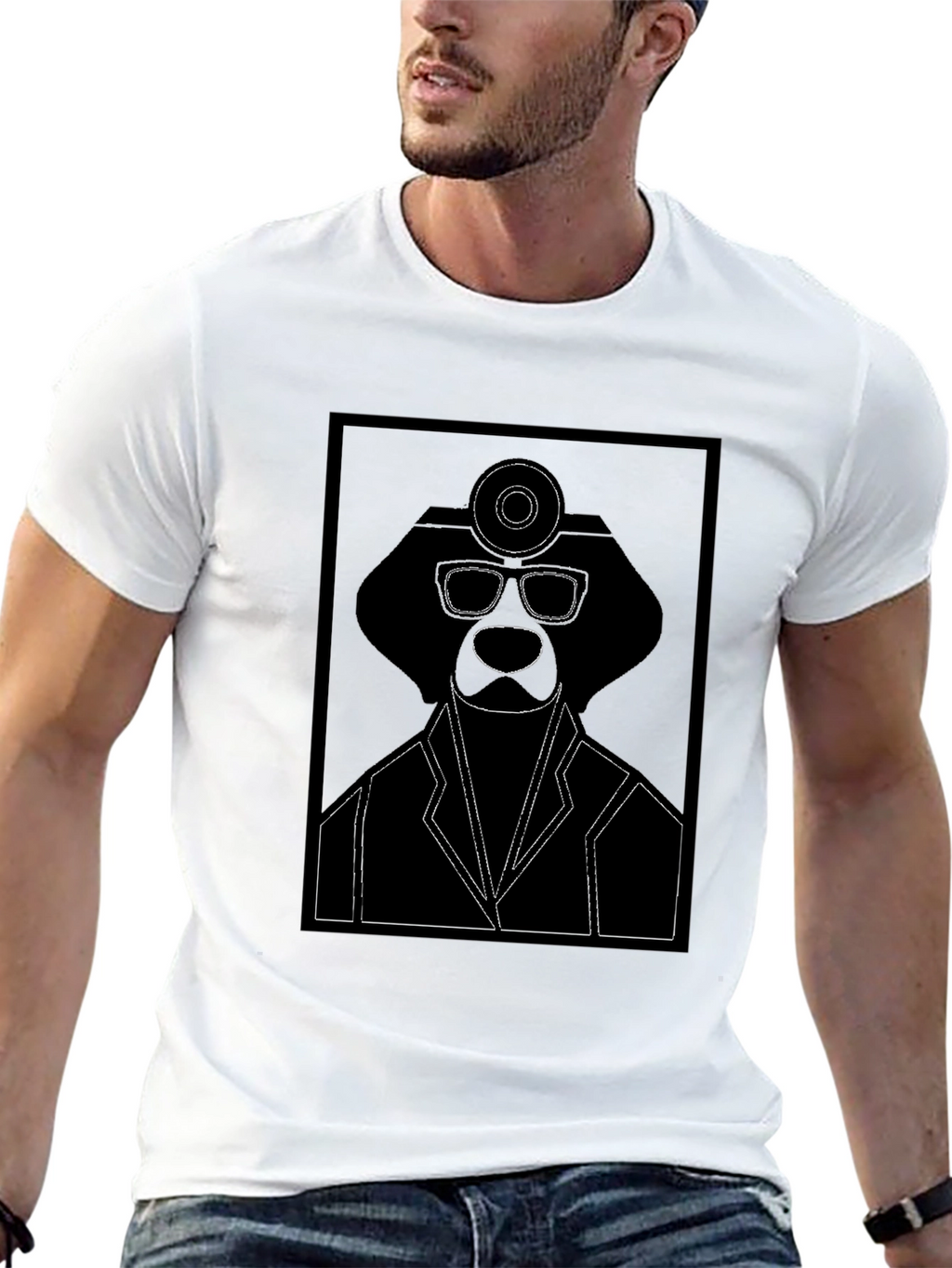 Doctor Dog Graphic Tee - Black