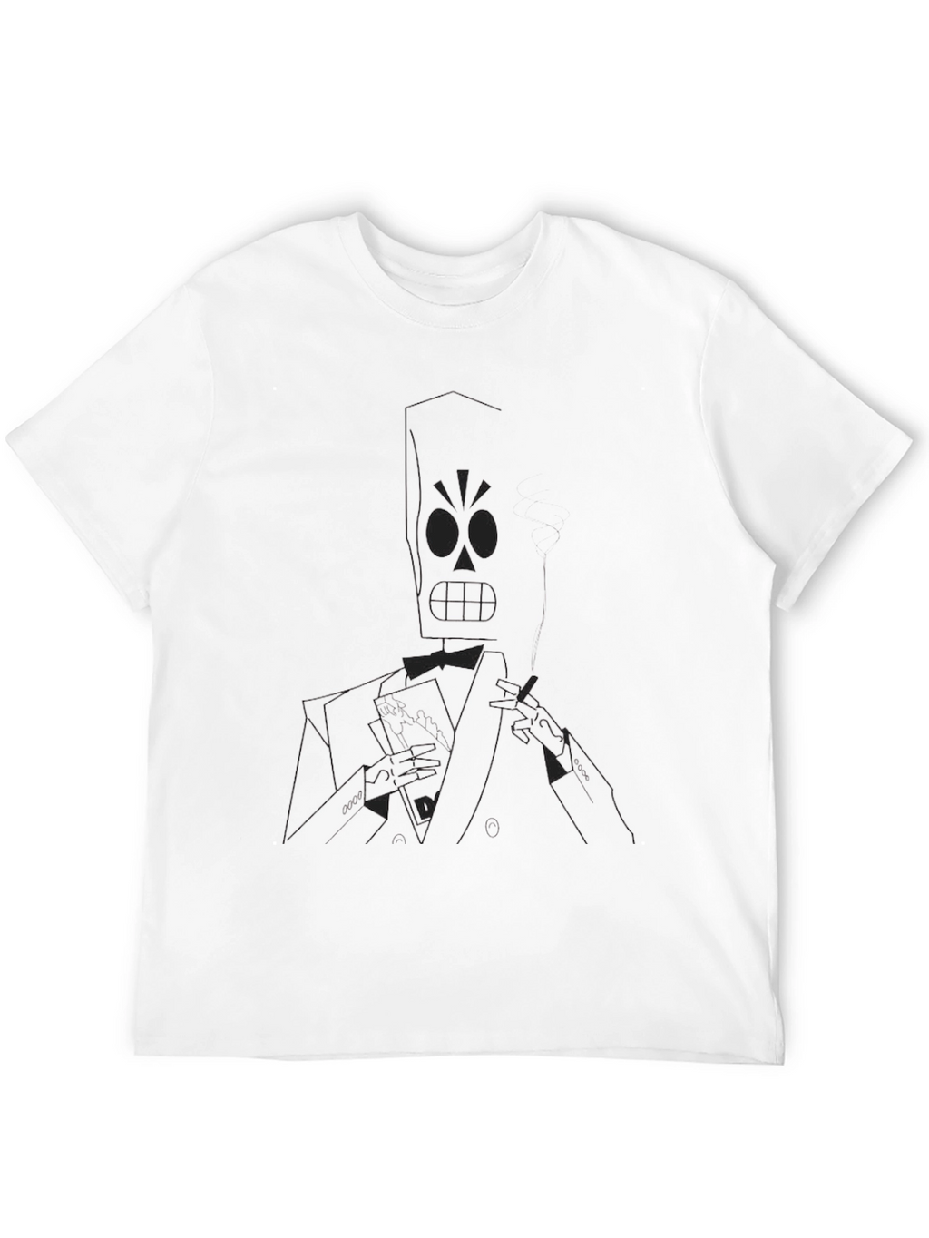 Grim Fandango Style Black T-Shirt