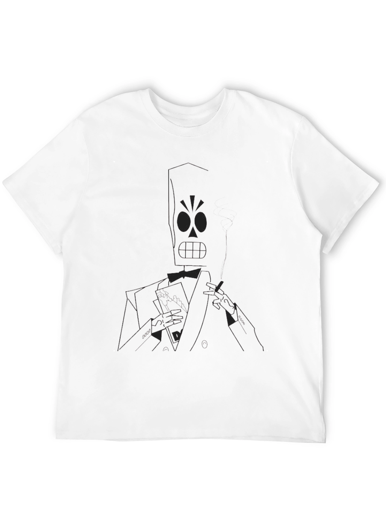 Grim Fandango Style Black T-Shirt