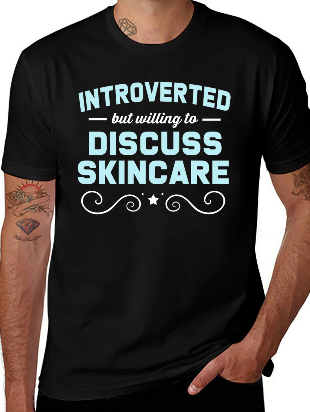 Introverted Skincare T-Shirt Funny