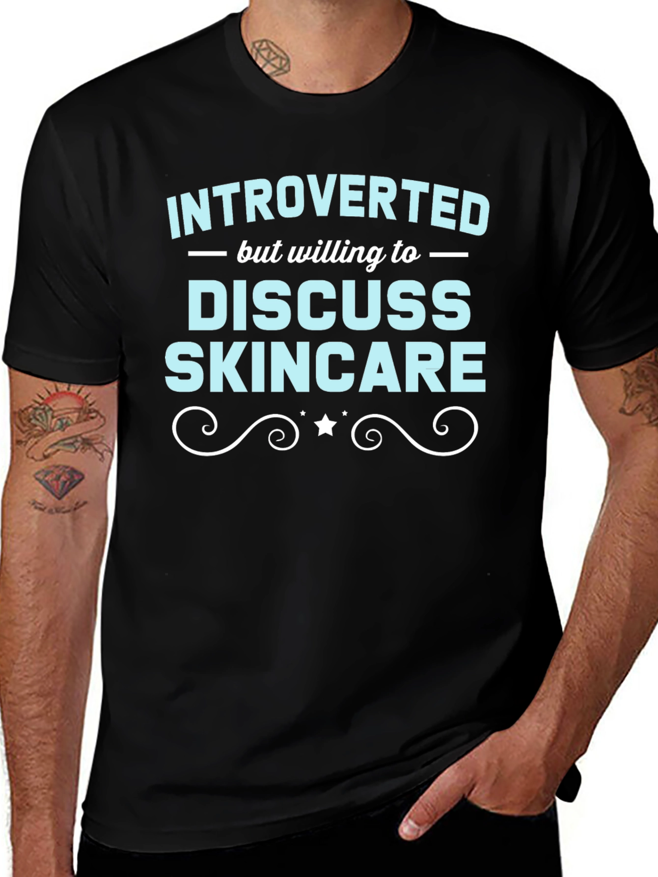 Introverted Skincare T-Shirt Funny