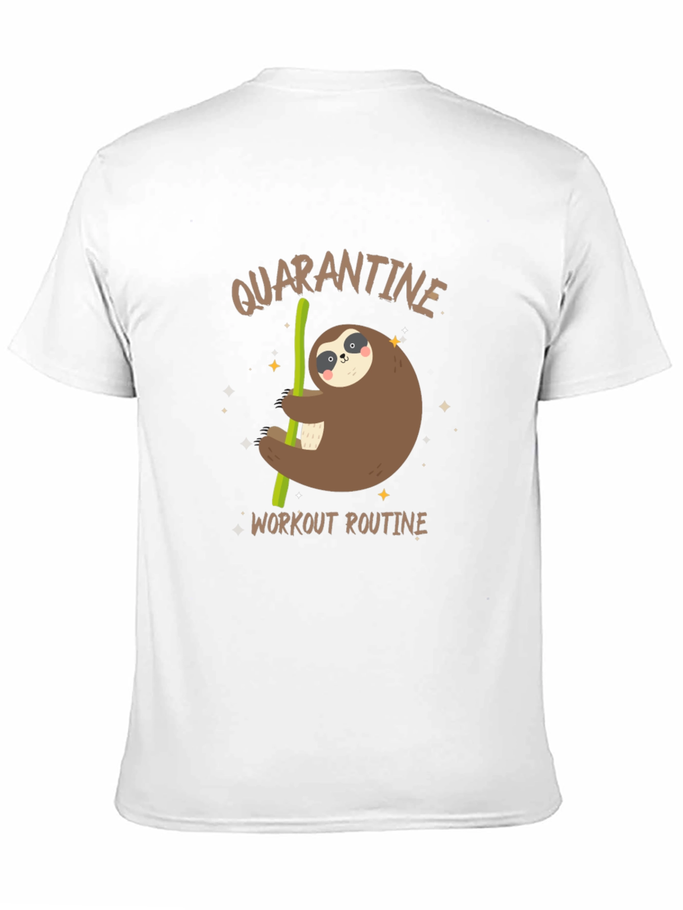 Quarantine Workout Routine Sloth Graphic Tee