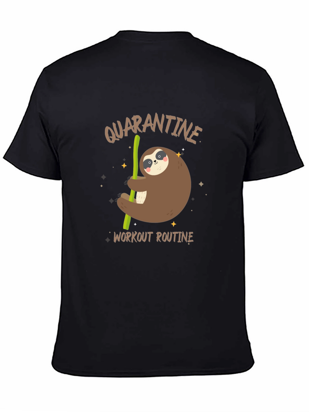 Quarantine Workout Routine Sloth Graphic Tee