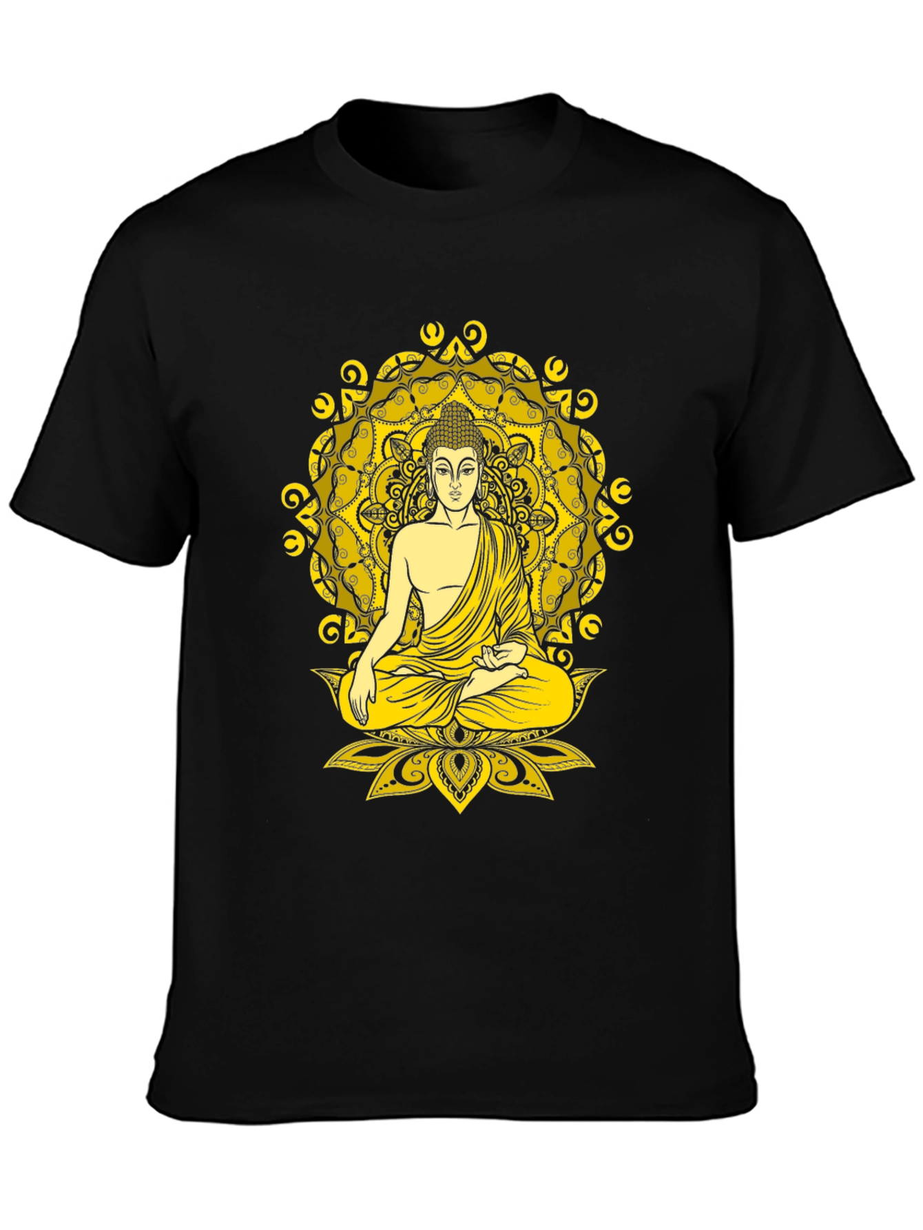 Buddha Mandala Graphic Tee - Meditative Style