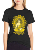 Buddha Mandala Graphic Tee - Meditative Style