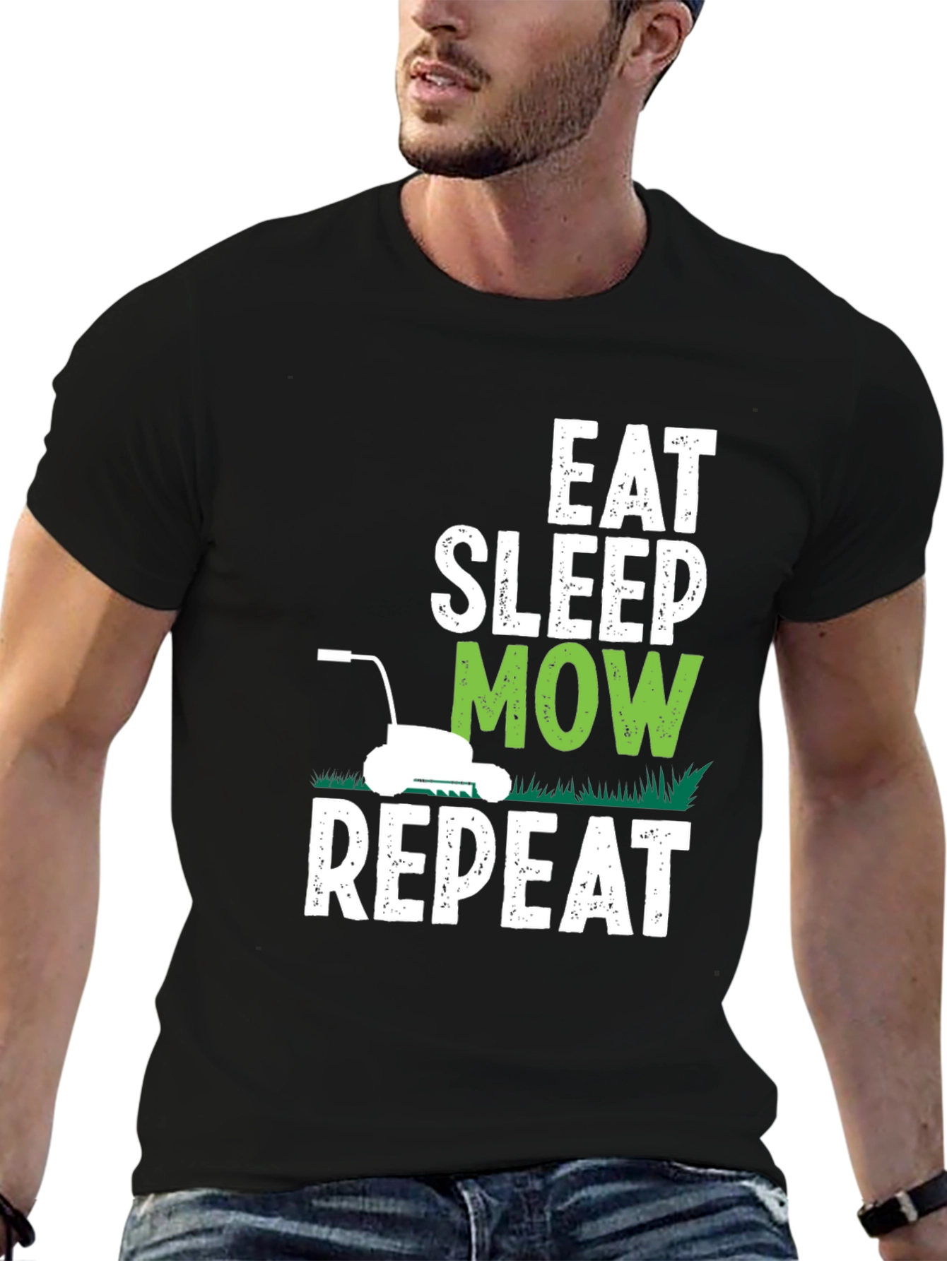 Eat Sleep Mow Repeat Graphic T-Shirt