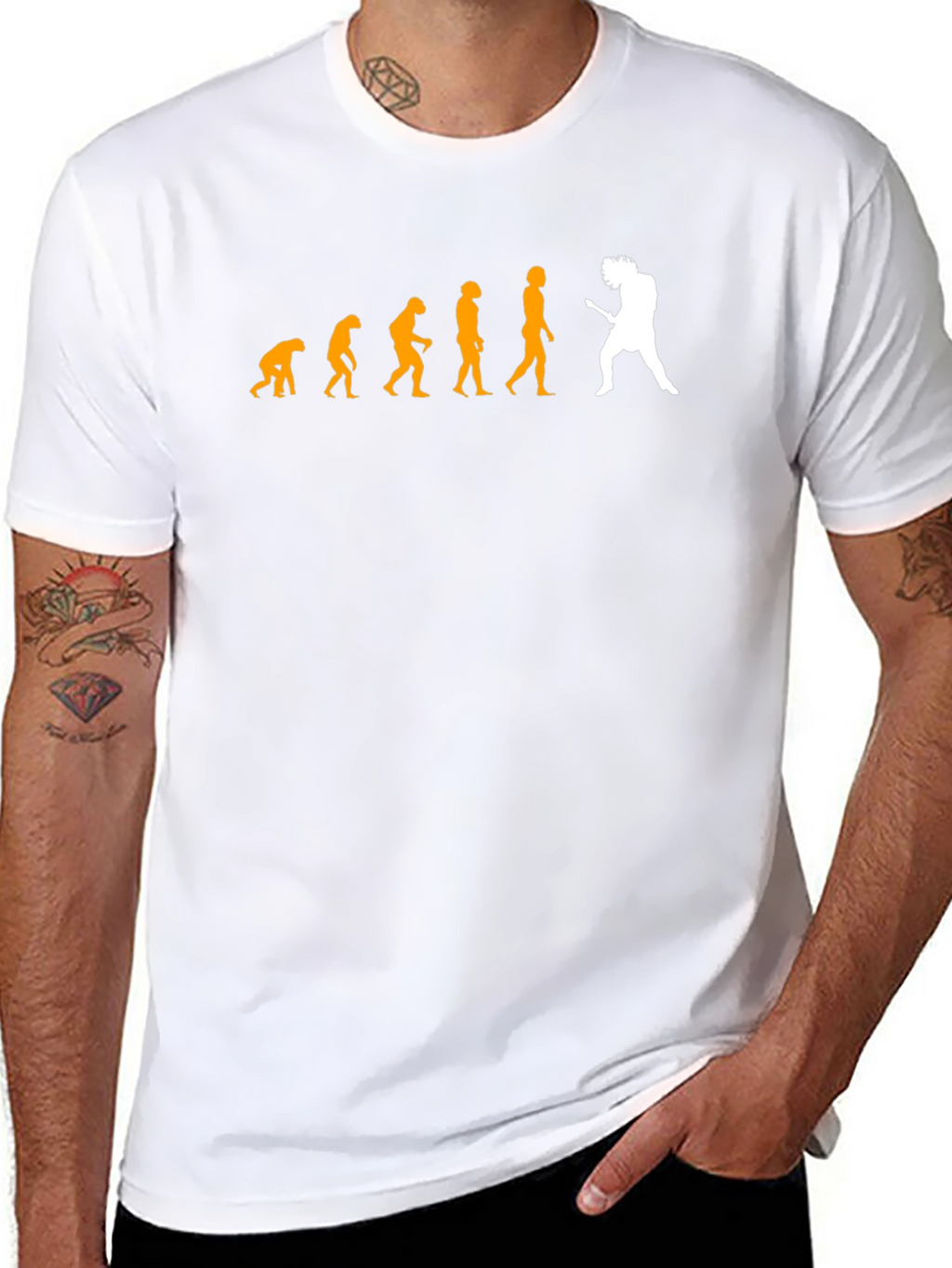 Evolution of Rock T-Shirt - Black Cotton Blend