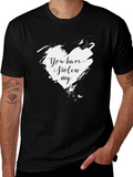 You Have Stolen My Heart Graphic Tee - Black