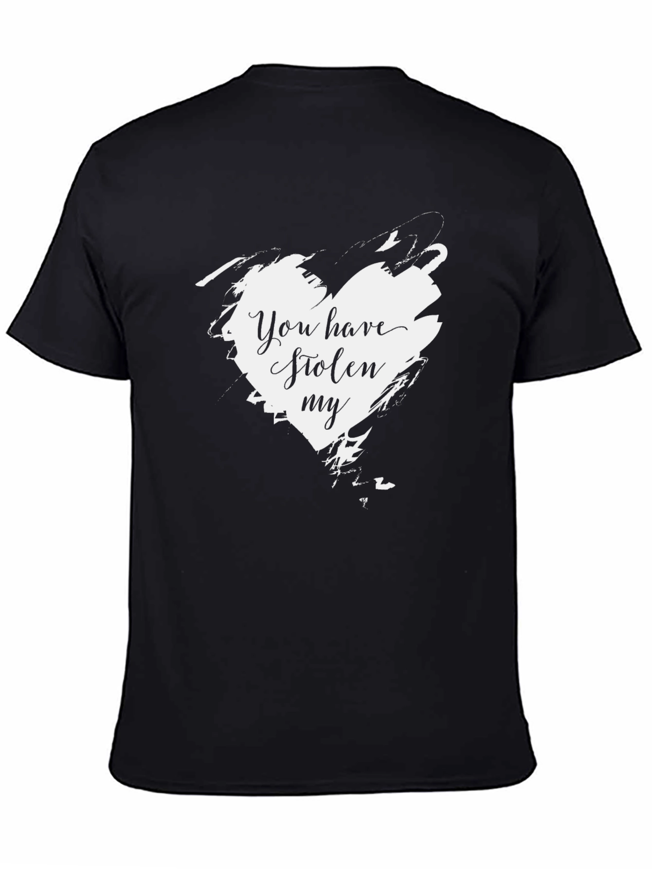 You Have Stolen My Heart Graphic Tee - Black