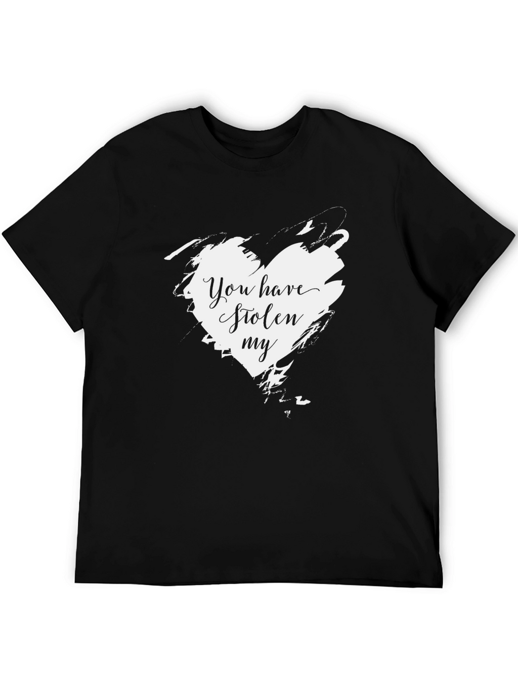 You Have Stolen My Heart Graphic Tee - Black