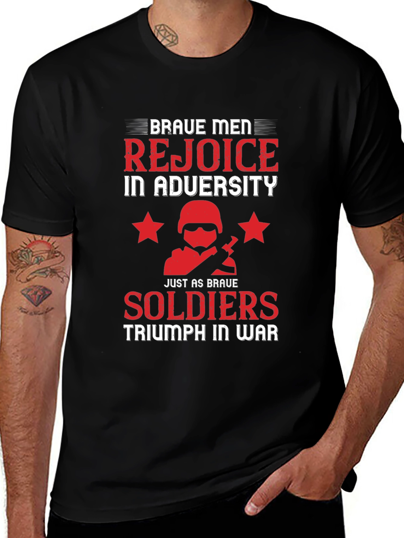Brave Men Rejoice T-Shirt - Military Tribute