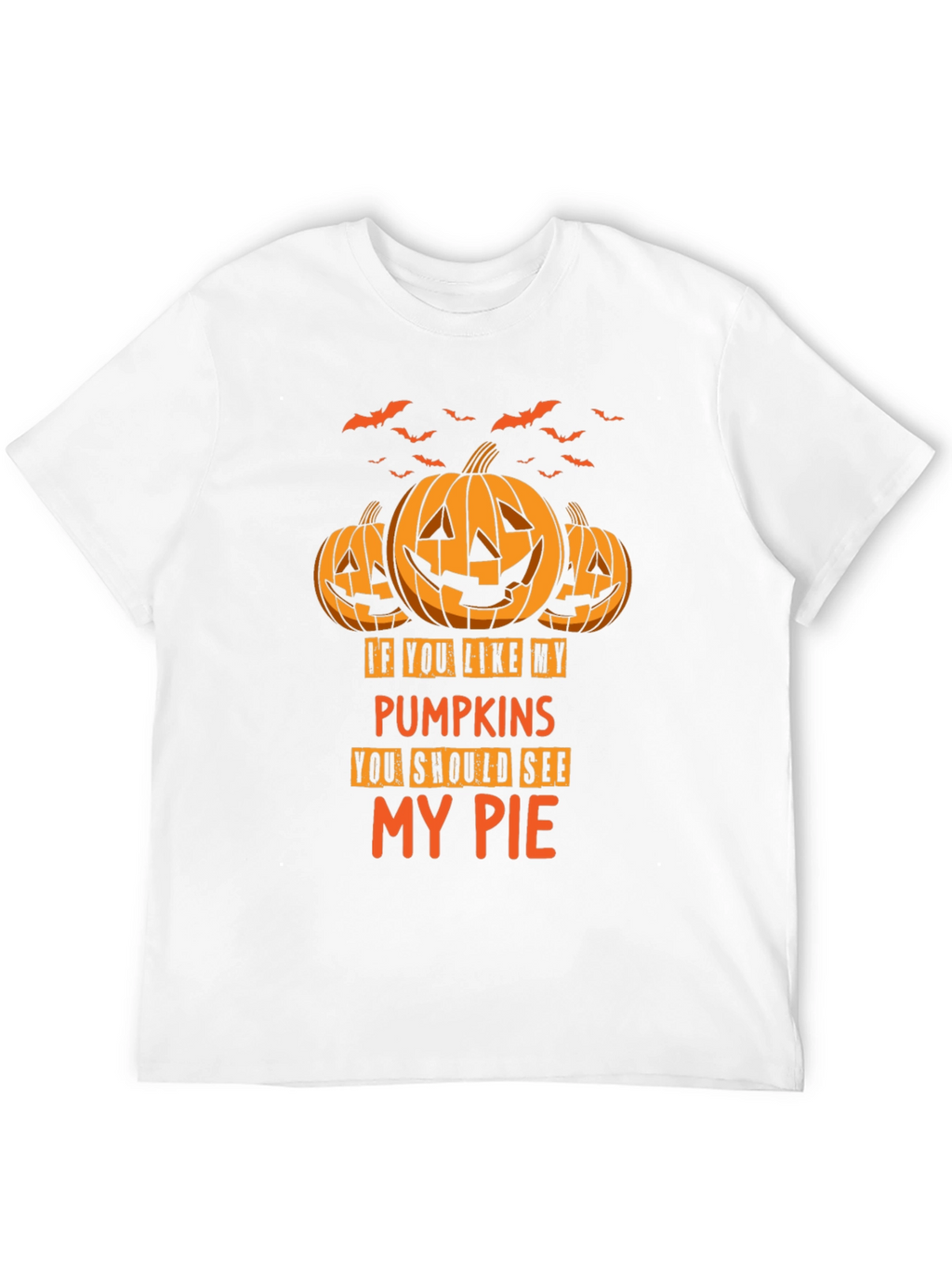 Halloween Pumpkin Pie Mens Graphic T-Shirt
