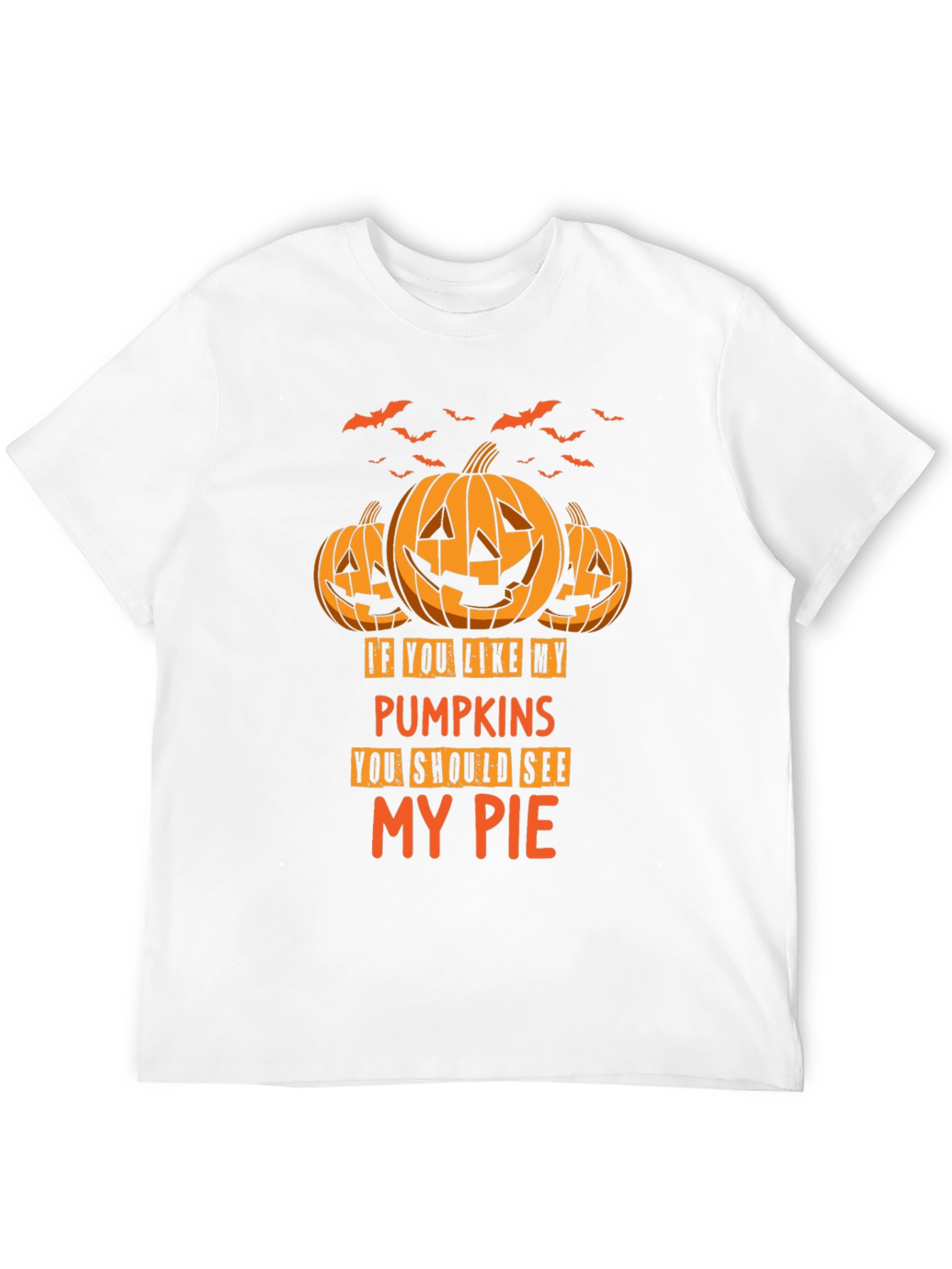 Halloween Pumpkin Pie Mens Graphic T-Shirt