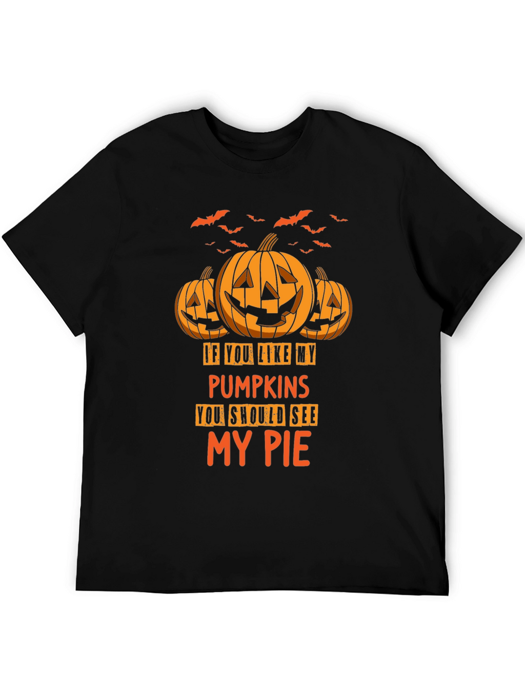 Halloween Pumpkin Pie Mens Graphic T-Shirt