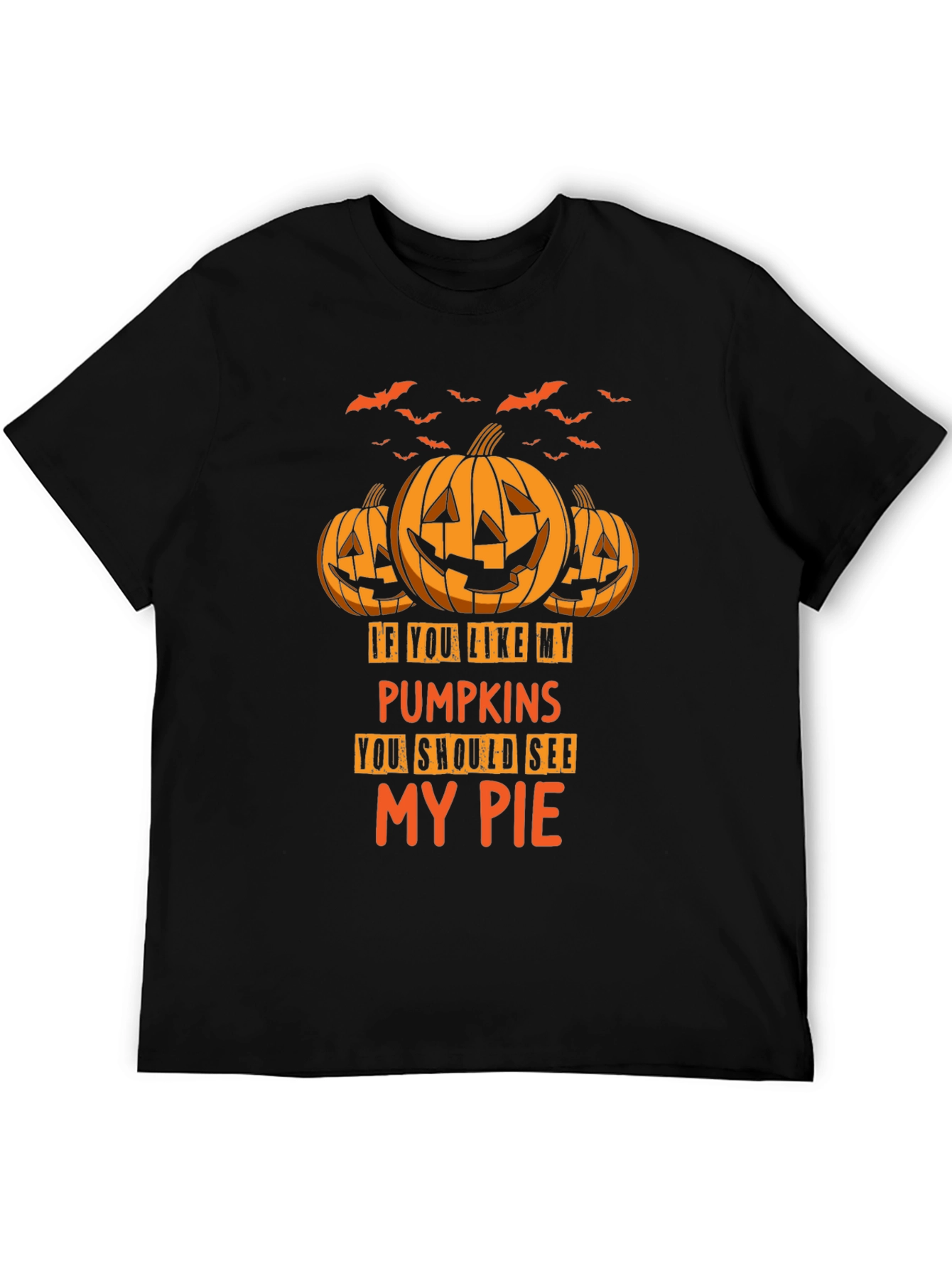 Halloween Pumpkin Pie Mens Graphic T-Shirt