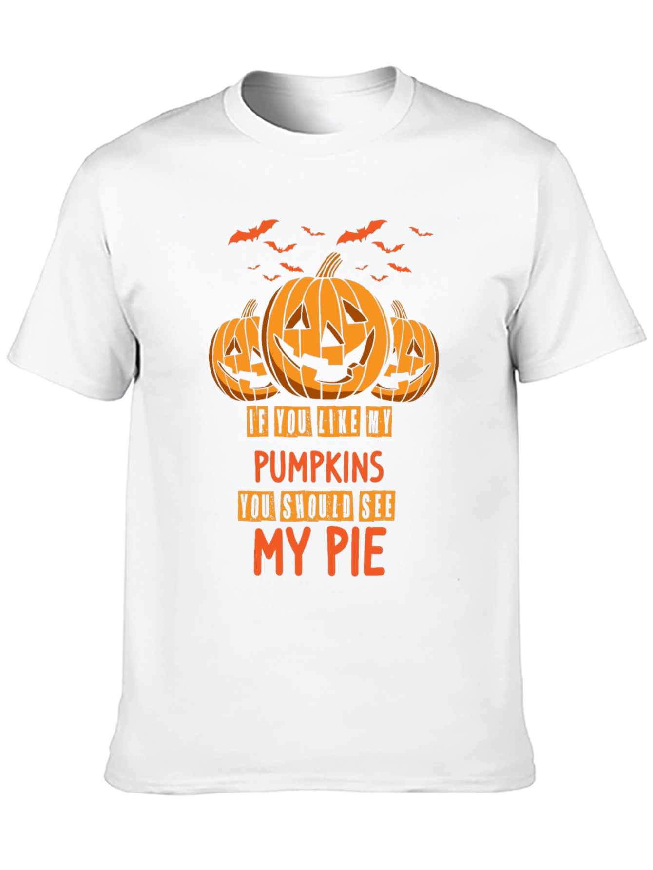 Halloween Pumpkin Pie Mens Graphic T-Shirt