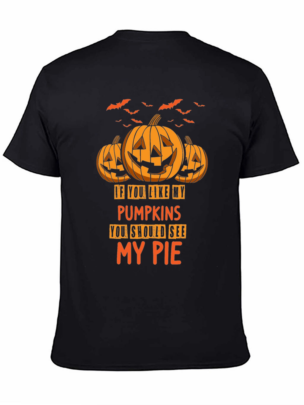Halloween Pumpkin Pie Mens Graphic T-Shirt