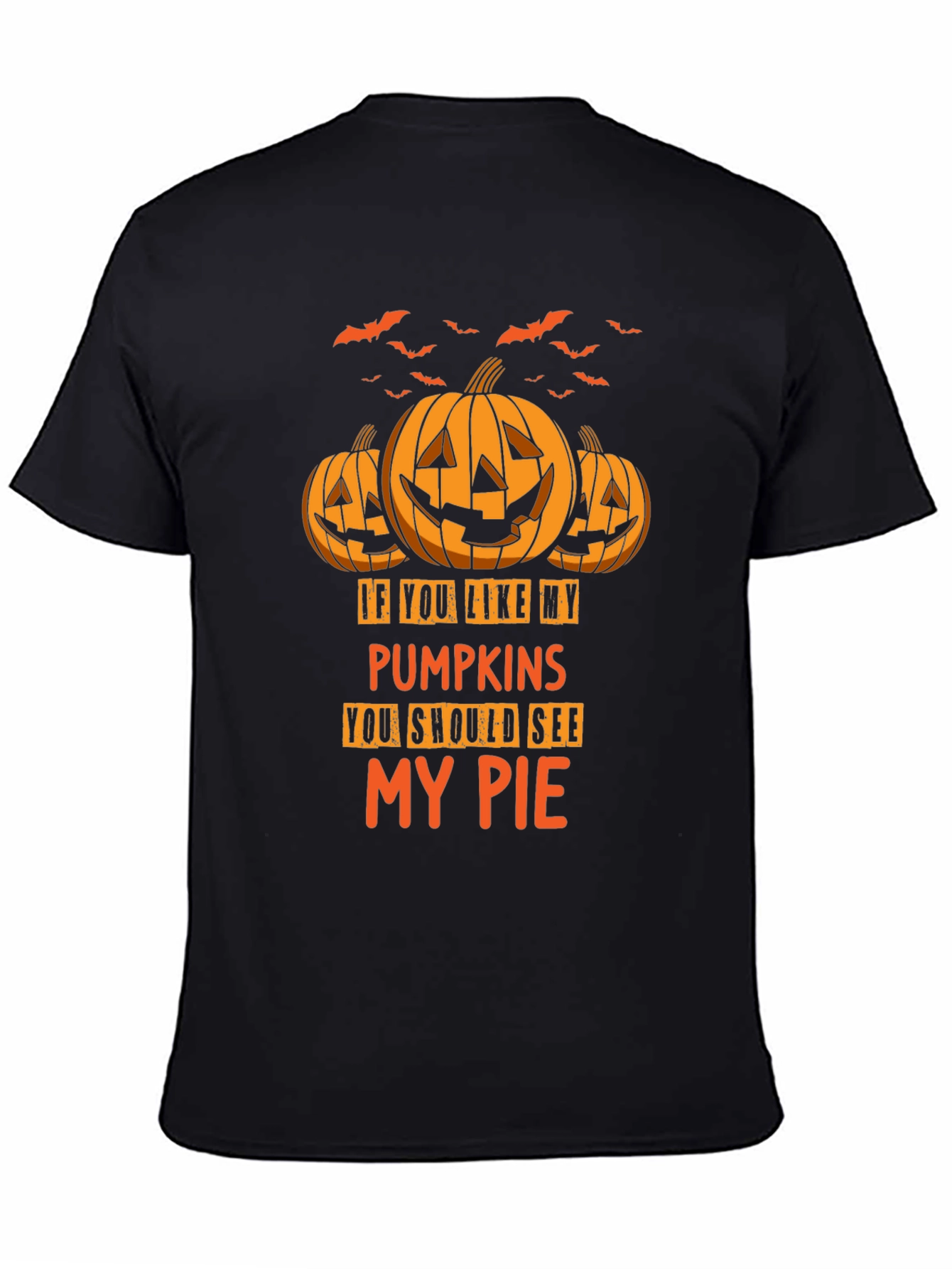 Halloween Pumpkin Pie Mens Graphic T-Shirt