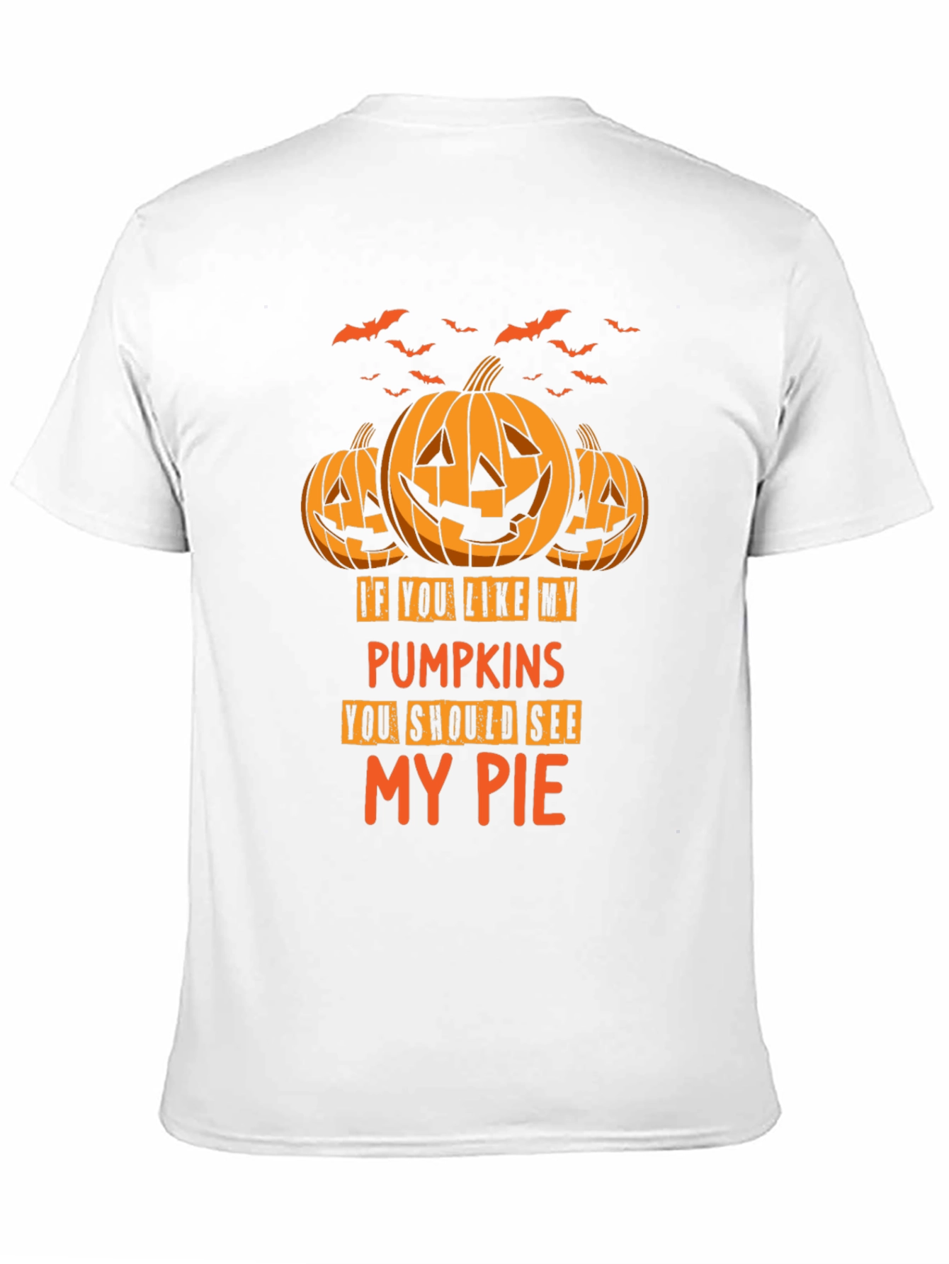 Halloween Pumpkin Pie Mens Graphic T-Shirt