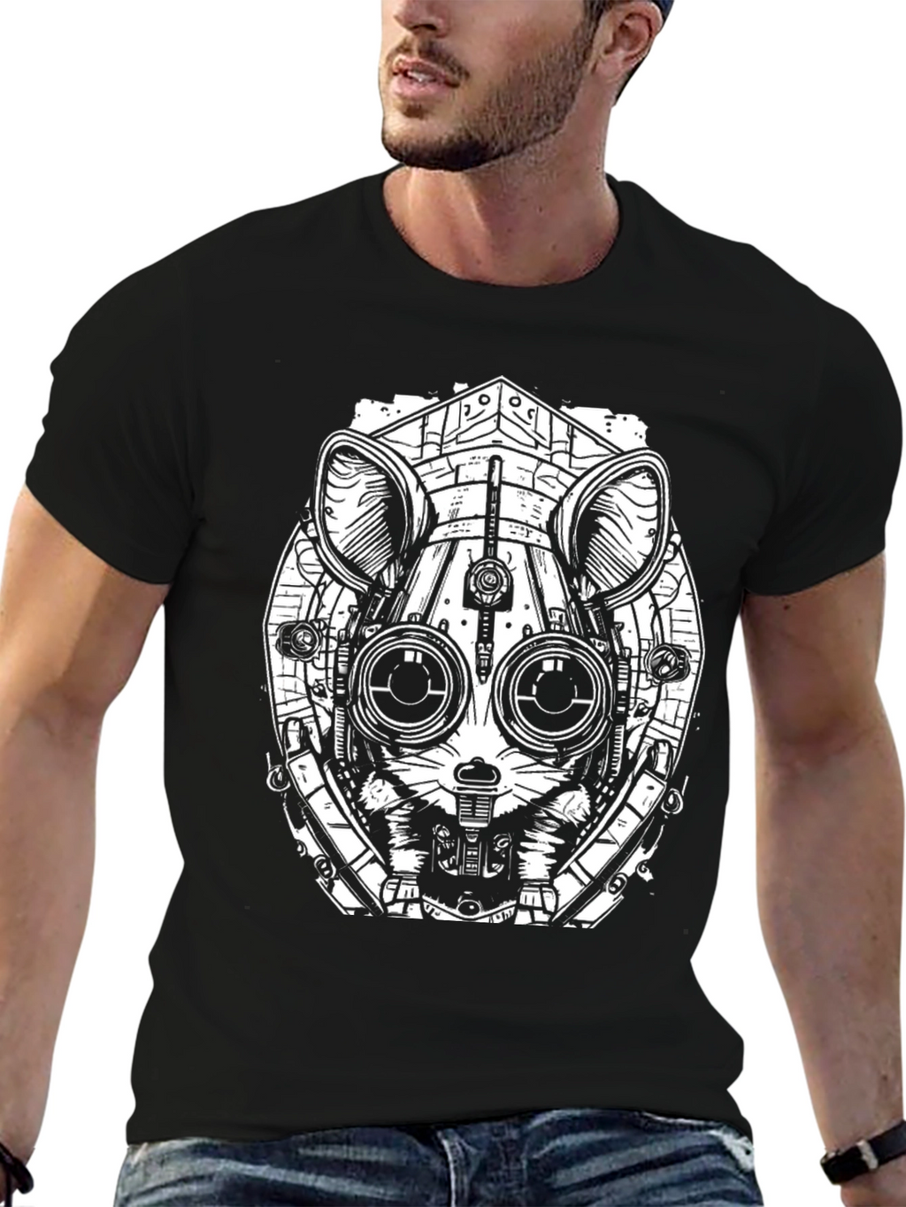 Steampunk Rat Graphic T-Shirt