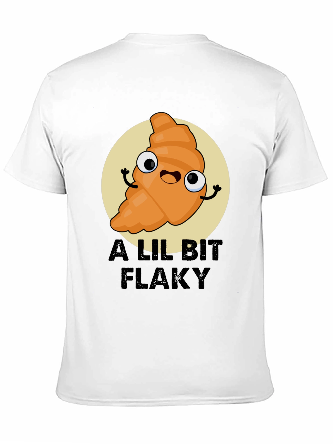 A Lil Bit Flaky Cartoon Croissant T-Shirt