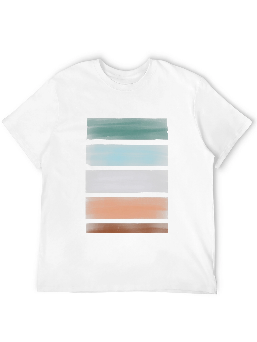 Abstract Stripe Graphic Tee - Modern Casual Shirt