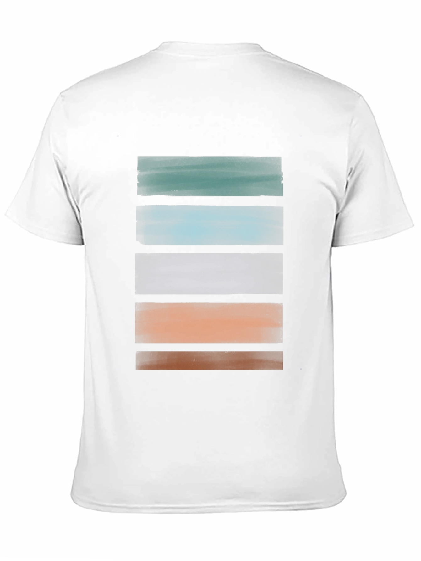 Abstract Stripe Graphic Tee - Modern Casual Shirt