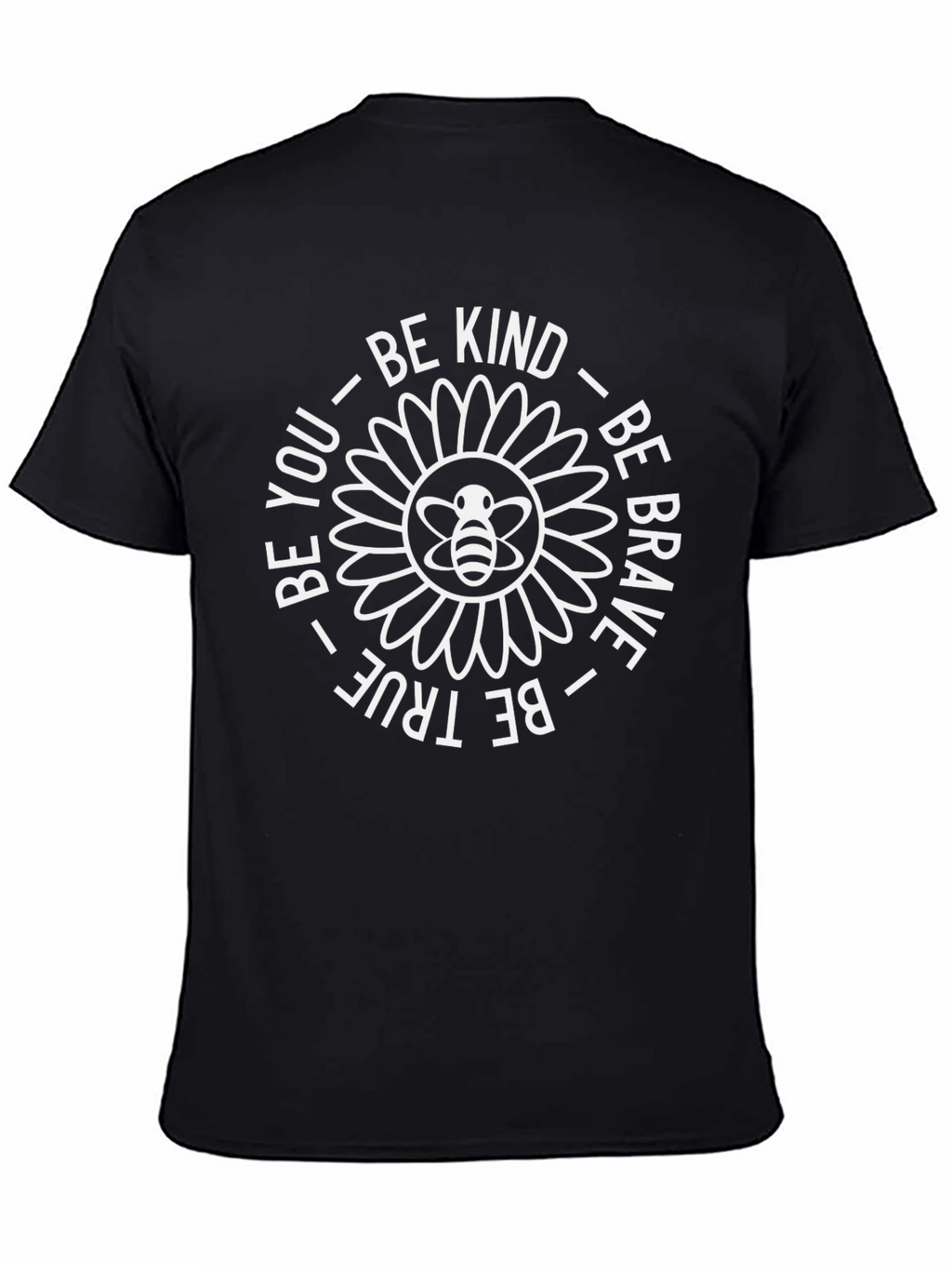 Be Kind Bee Graphic Tee - Black Cotton T-Shirt
