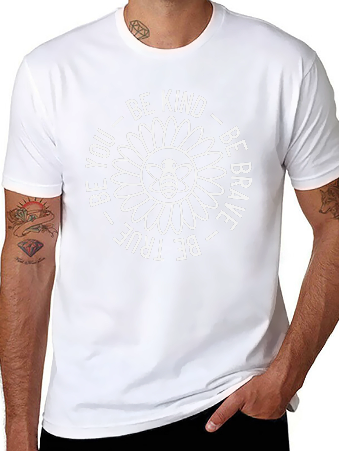Be Kind Bee Graphic Tee - Black Cotton T-Shirt
