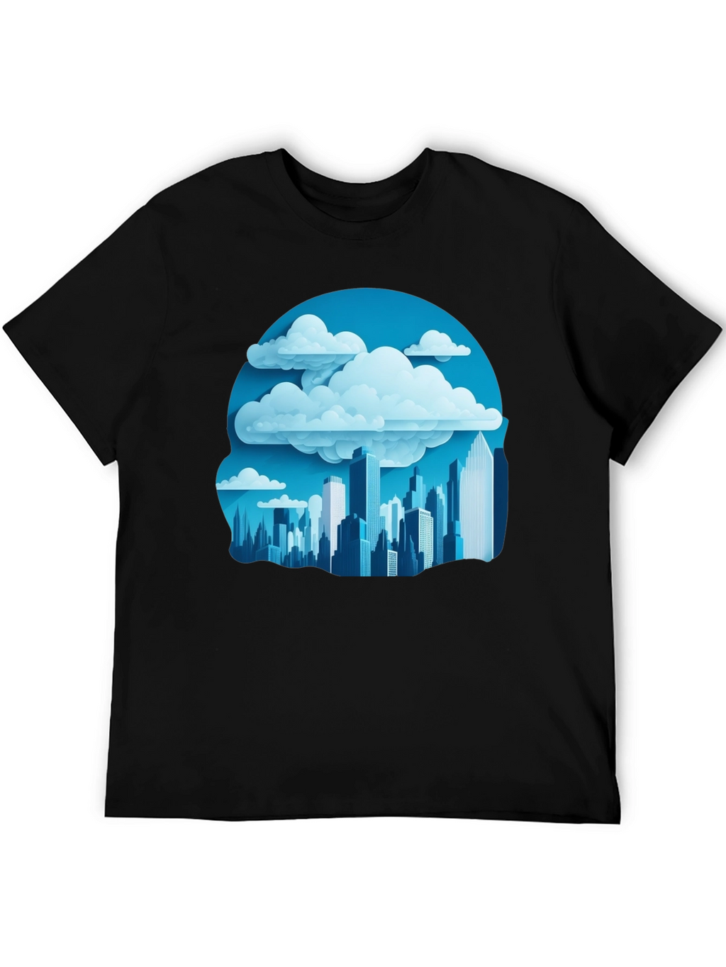 Cityscape Cloudscape Graphic Tee - Urban Style