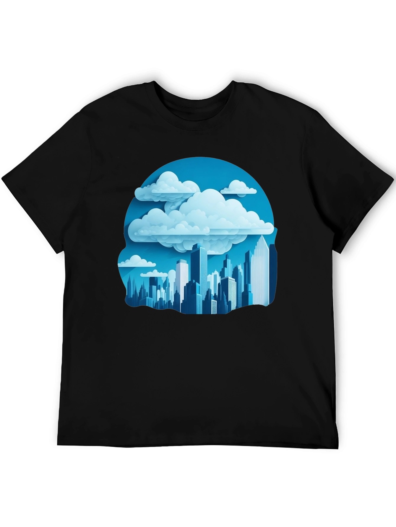 Cityscape Cloudscape Graphic Tee - Urban Style